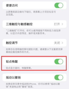 东丽苹果授权维修站分享iPhone轻点无法唤醒怎么办 