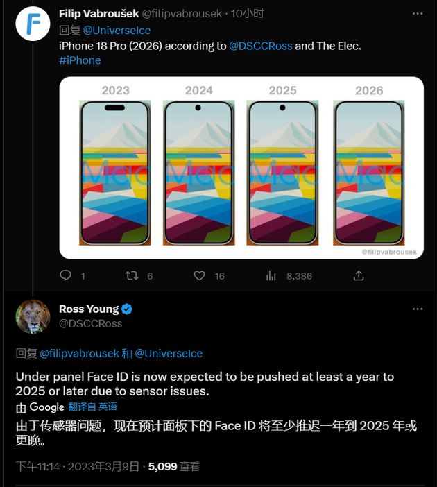 东丽苹果手机维修分享:屏下Face ID有什么优势？iPhone何时会有屏下Face ID？ 